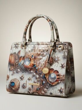 Brahmin Cami Sea Jewel Genuine Leather Handbag NWT